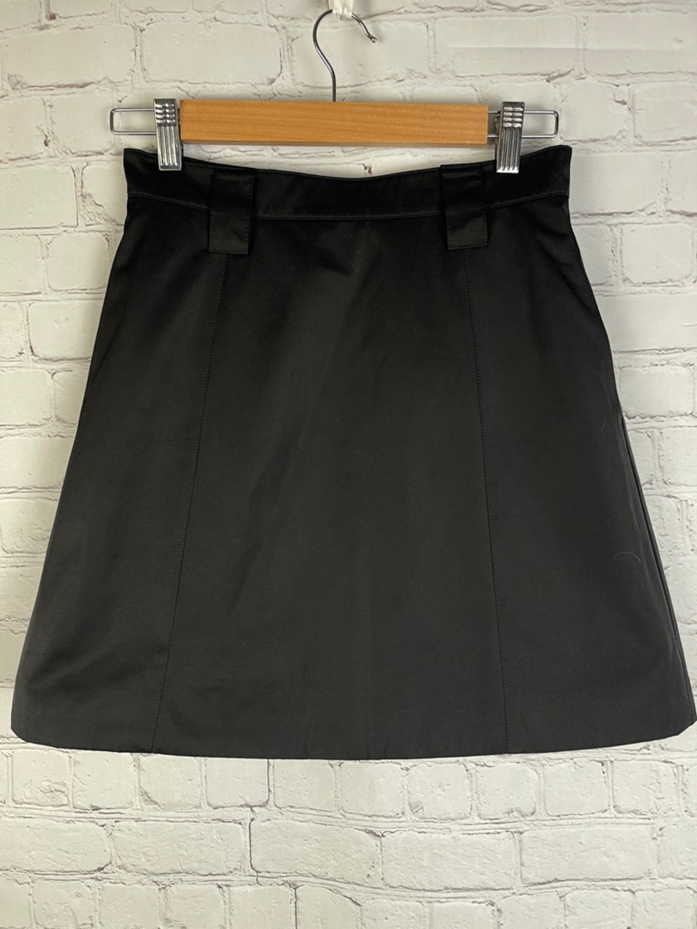 & OTHER STORIES black high waisted lined heavyweight mini skirt, size 4
